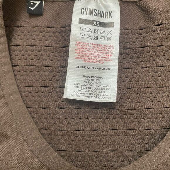 Gymshark Seemless Sports Bra Brown Tank Style - Picture 4 of 5